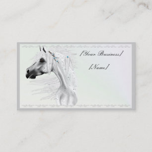 Leopard Appy and White Feathers Business Card