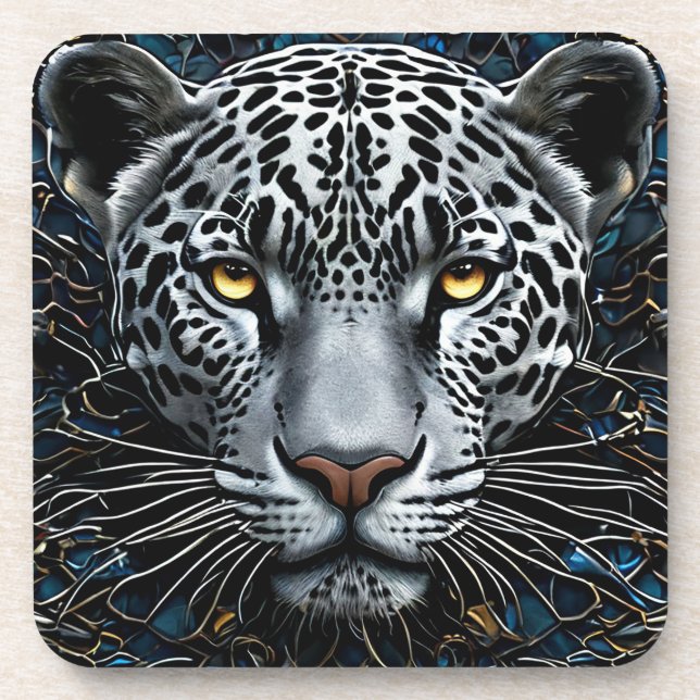 Leopard art coaster (Front)