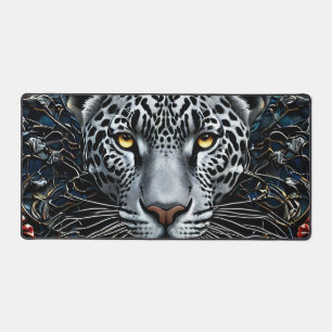 Leopard art desk mat