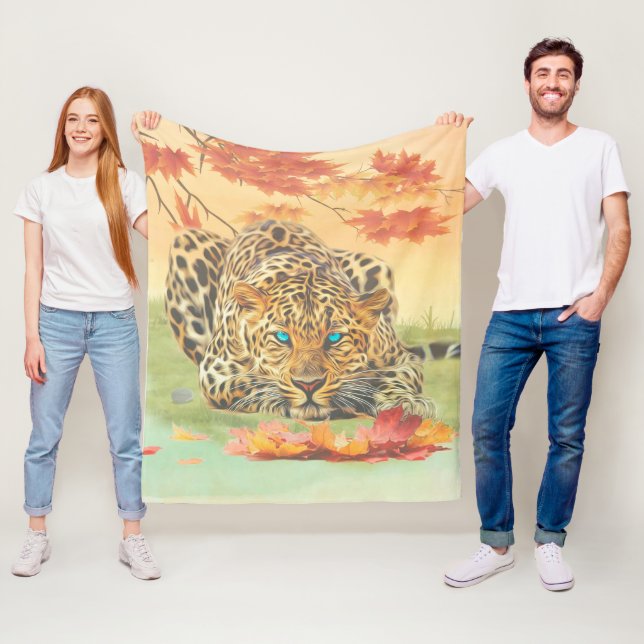 Leopard art     fleece blanket (In Situ)