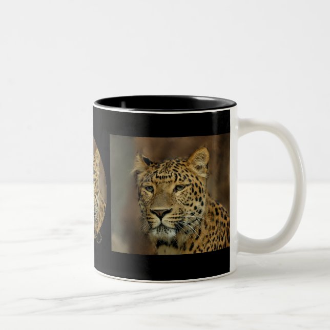 leopard art Two-Tone coffee mug (Right)