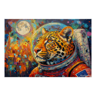 LEOPARD ASTRONAUT-COMING HOME 2 POSTER