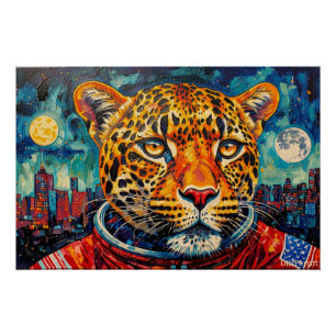 LEOPARD ASTRONAUT-COMING HOME POSTER