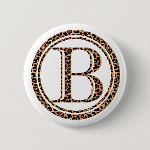leopard B 6 Cm Round Badge