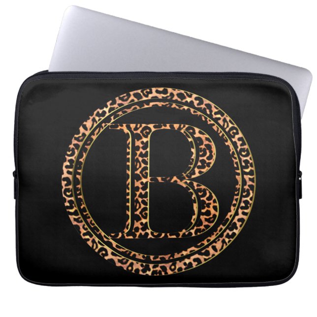 leopard B Laptop Sleeve (Front)