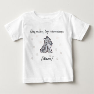 Leopard Baby Tee – Custom Name
