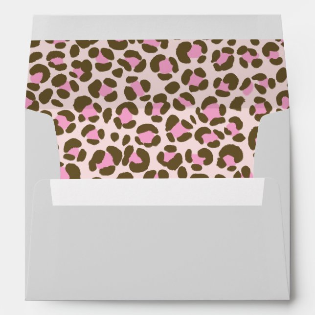 Leopard Beige Pink Brown Envelope (Back (Bottom))