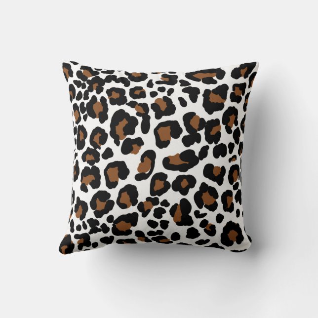 Leopard Big Cat Fur Pattern Print  Cushion (Back)