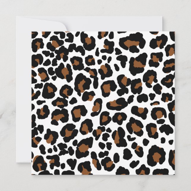 Leopard Big Cat Fur Pattern Print  Holiday Card (Front)