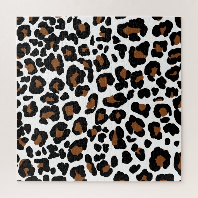 Leopard Big Cat Fur Pattern Print  Jigsaw Puzzle (Vertical)