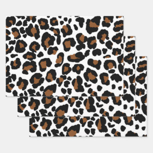 Leopard Big Cat Fur Pattern Print  Wrapping Paper Sheet