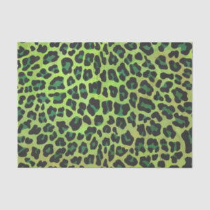 Leopard Black and Green Print Tissue Paper
