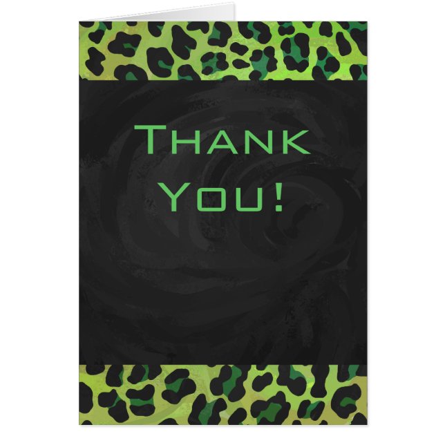 Leopard Black and Green with Monogram (Front)