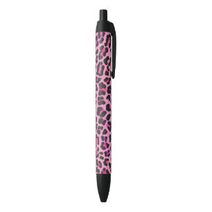 Leopard Black and Hot Pink Print Ink Pen