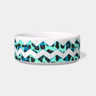 Leopard Black and Teal Print Bowl