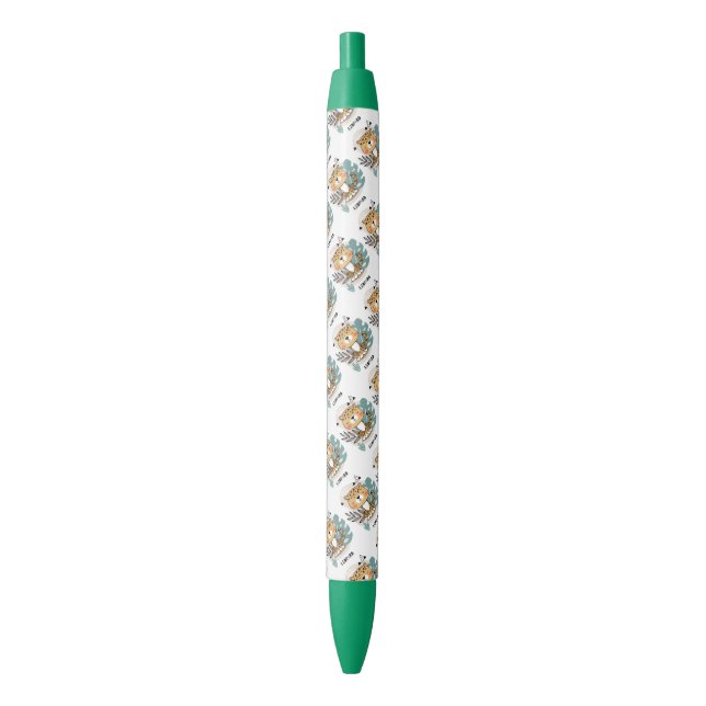 Leopard  black ink pen (Front Vertical)