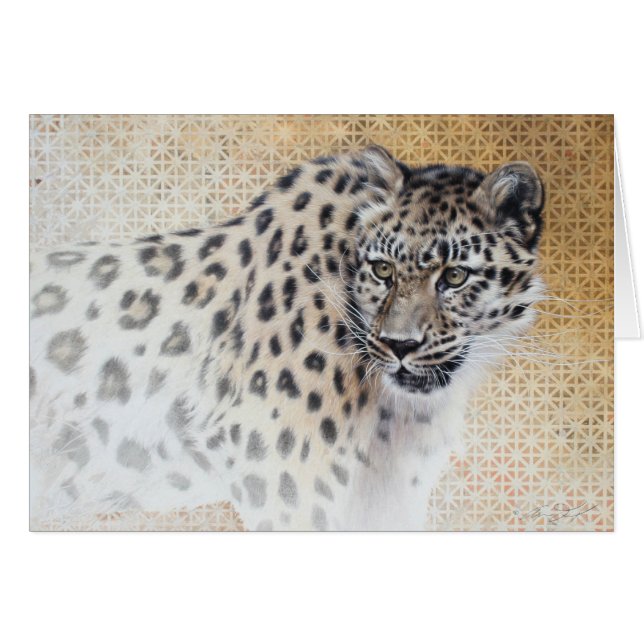 Leopard Blank Card by Andrew Denman (Front Horizontal)