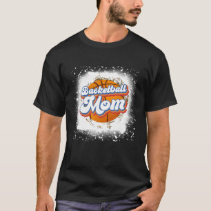 Leopard Bleached Basketball Mum Game Day Gift T-Shirt