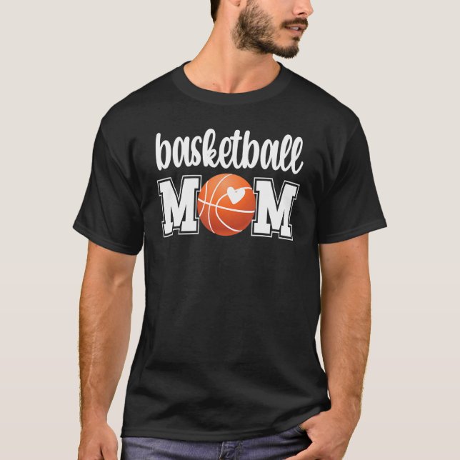 Leopard Bleached Basketball Mum Game Day T-Shirt (Front)