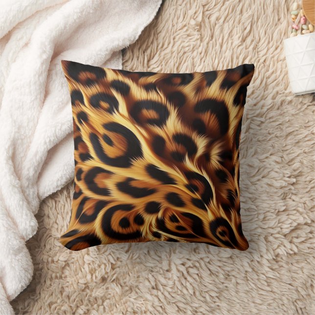 Leopard Bliss: Bold Prints, Cosy Nights Cushion (Blanket)