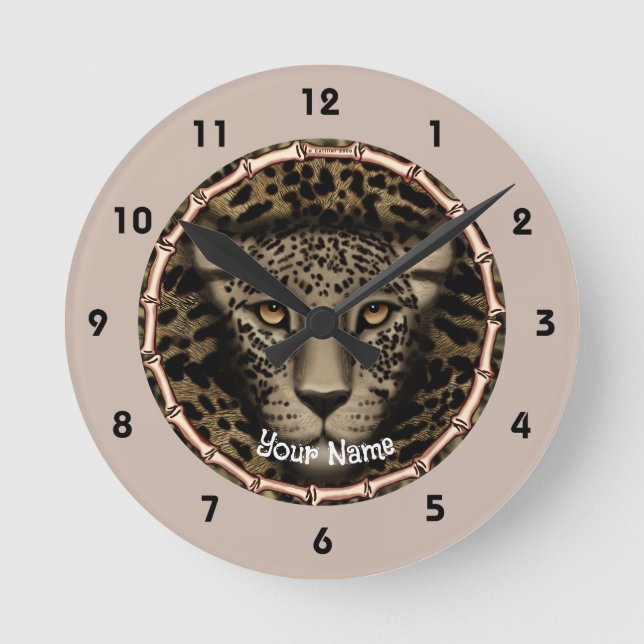 Leopard Bones Clock (Front)