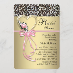 Leopard Bridal Shower Invitation
