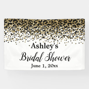 Leopard Bridal Shower Photo Booth Prop Photobooth Banner