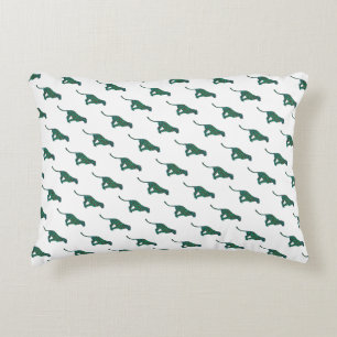 Leopard Brown and Teal Print Decorative Cushion