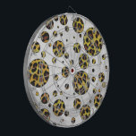 Leopard Brown and Yellow Polka Dot Dartboard<br><div class="desc">Stylish and trendy Black, Brown and Yellow Leopard Spotted Patterns by Imagine That! Design on electronics, accessories, and stylish gifts with our unique touch of texture and pizzazz is sure to satisfy the needs of leopard print lovers and natural jungle animal print lovers of all ages. Walk on the wild...</div>