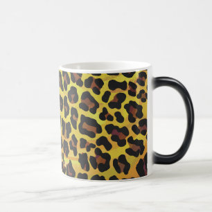 Leopard Brown and Yellow Print Morphing Magic Mug