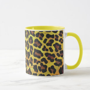 Leopard Brown and Yellow Print Mug