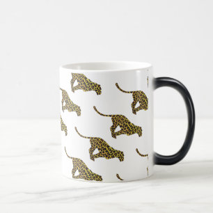 Leopard Brown and Yellow Siloette Magic Mug
