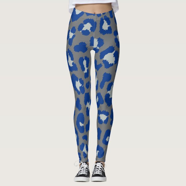 Leopard brown spotted cheetah pattern Legging (Front)