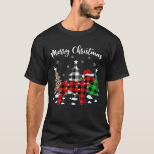 Leopard Buffalo Plaid Dogue De Bordeaux Dog Christ T-Shirt