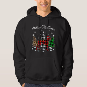 Leopard Buffalo Plaid Italian Greyhound Dog Christ Hoodie