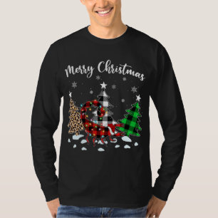 Leopard Buffalo Plaid Matching Scorpion Christmas T-Shirt