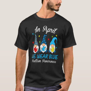 Leopard Buffalo Plaid Three Gnomes Holding Blue Pu T-Shirt