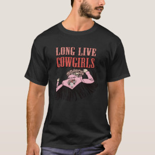 Leopard Bull Skull Cowgirl Rodeo Girl Mum Western T-Shirt