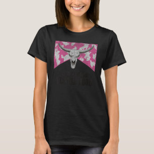 Leopard Bull Skull Western A little country a litt T-Shirt