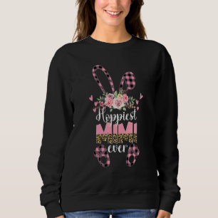 Leopard Bunny Hoppiest Mimi Ever Rabbit Easter Mat Sweatshirt