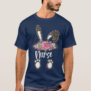 Leopard Bunny Nurse Easter Easter Egg Easter  T-Shirt