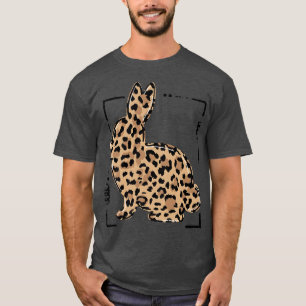 Leopard Bunny Rabbit Happy Easter Day Girls Women T-Shirt
