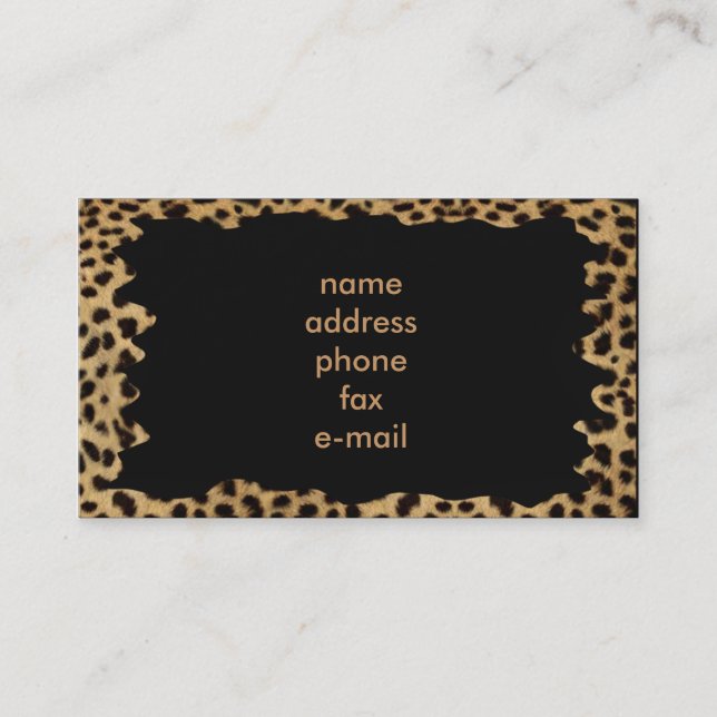 leopard business card (Front)