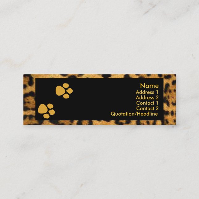 Leopard Business Card (Front)