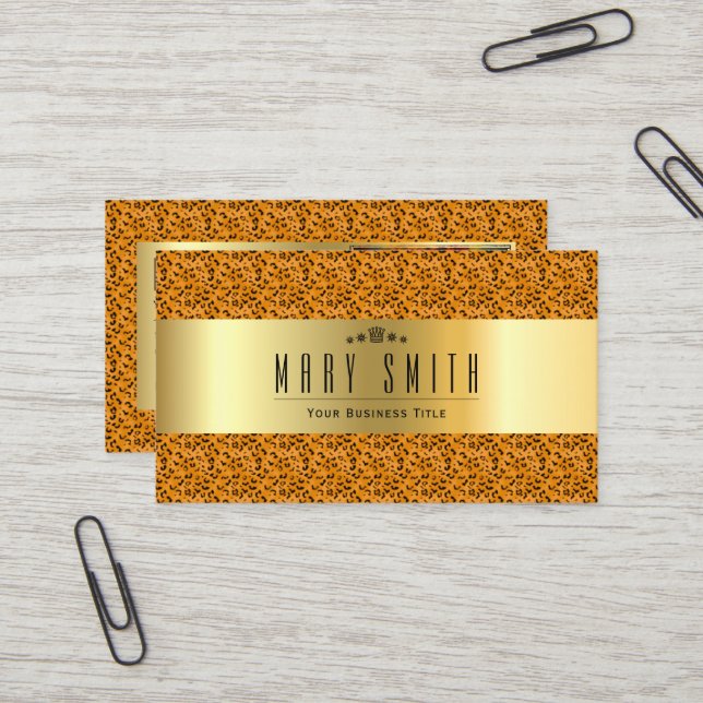 Leopard Business Card (Front/Back In Situ)