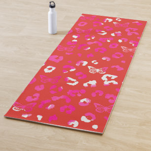 Leopard butterfly Orange Yoga Mat
