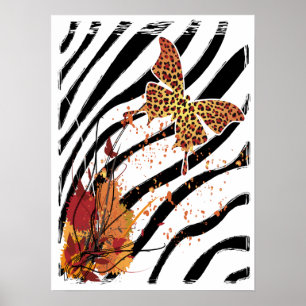 Leopard Butterfly Poster