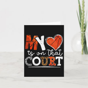 Leopard Bysketbyll Mum My Heart Is On That Court M Card