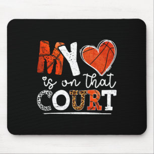 Leopard Bysketbyll Mum My Heart Is On That Court M Mouse Pad