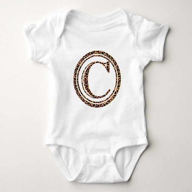leopard C Baby Bodysuit (Front)